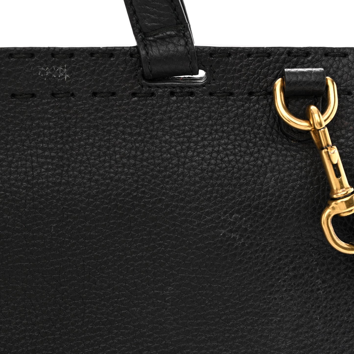 Calfskin Small GG Marmont Top Handle Bag Black