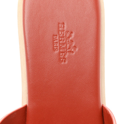 Hermes Suede Goatskin Cork Eze 30 Sandals 40 Orange Brulee 7 of 10