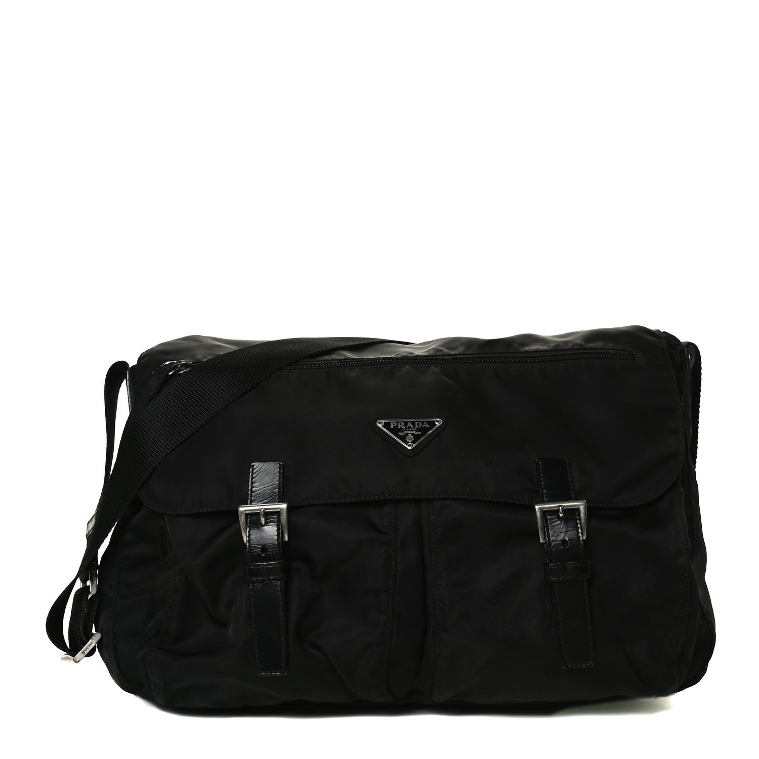 Prada Nylon Vela Messenger Bag Black 1 of 20