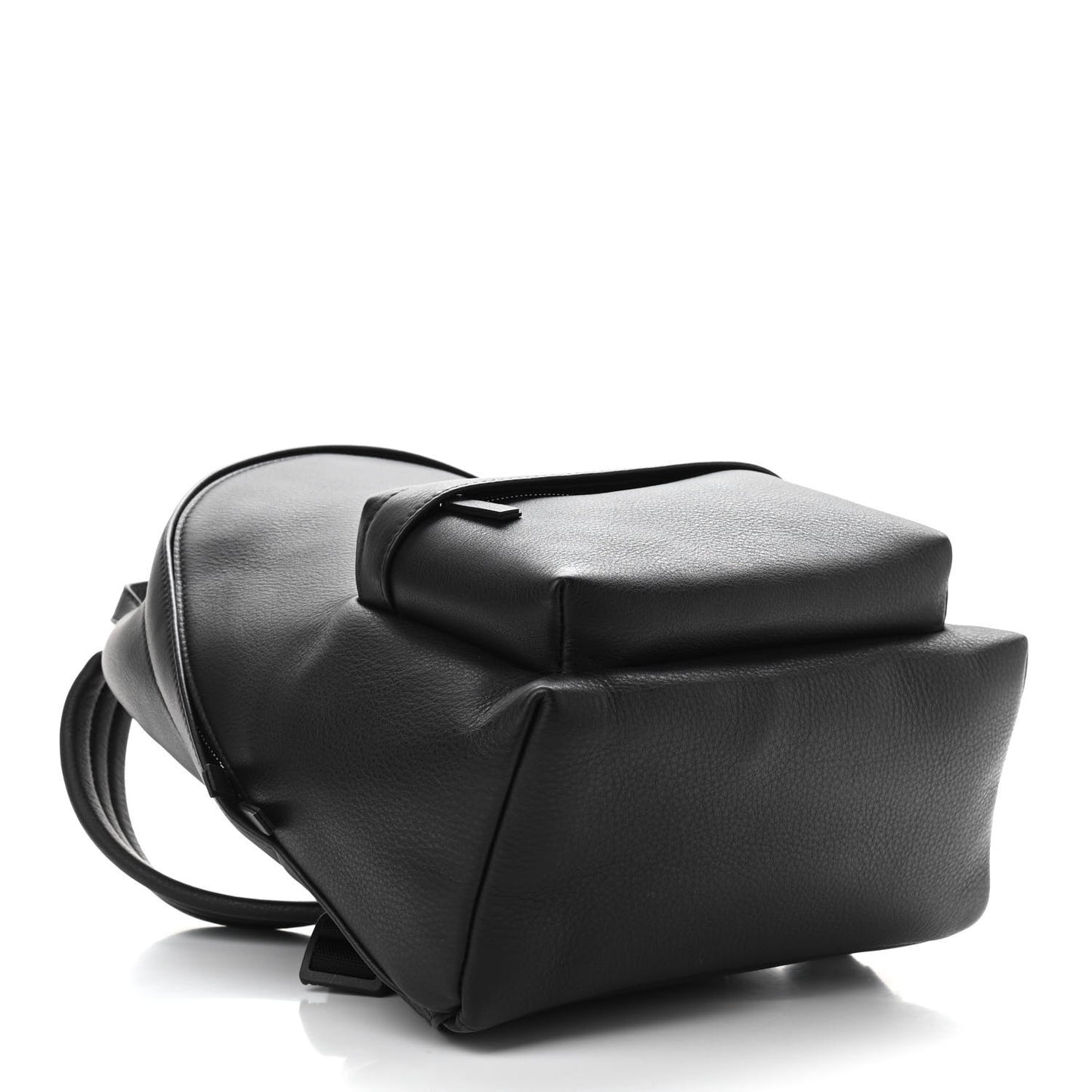 Smooth Calfskin Logo Small Everyday Backpack Black White