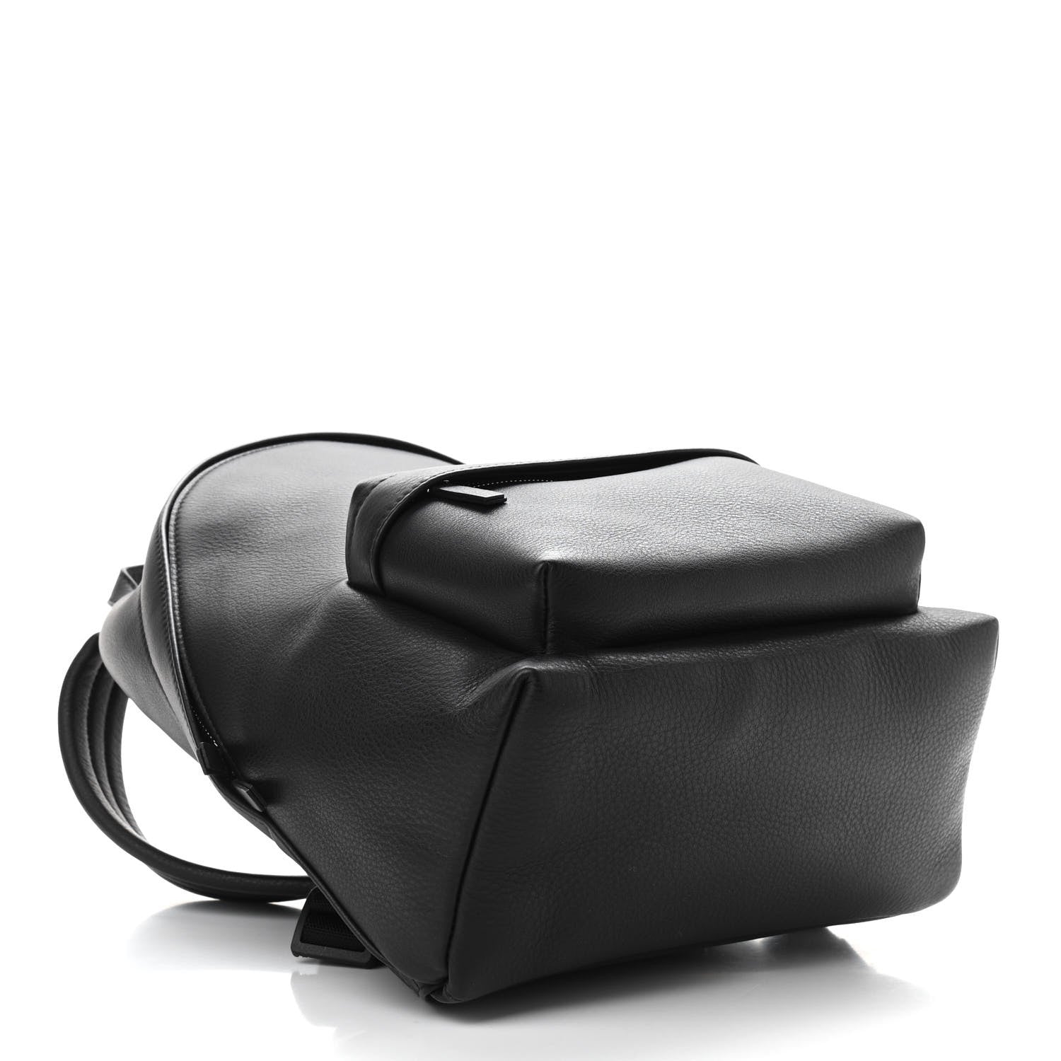 Balenciaga Smooth Calfskin Logo Small Everyday Backpack Black White 4 of 12