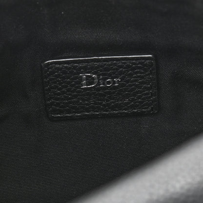 Christian Dior HOMME Grained Calfskin Mens Roller Pouch Black 6 of 9