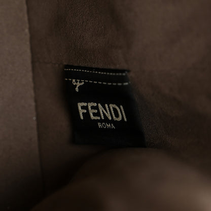 Fendi Vitello Grace F is Fendi Bi-Color FF 1974 Embossed Grande Mon Tresor Bucket Bag Maya Black Fragola 9 of 13