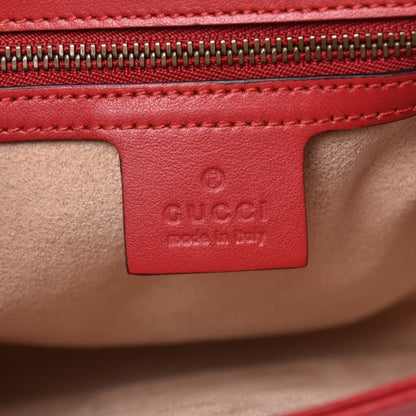 Gucci Calfskin Matelasse Small GG Marmont Shoulder Bag Hibiscus Red 6 of 7