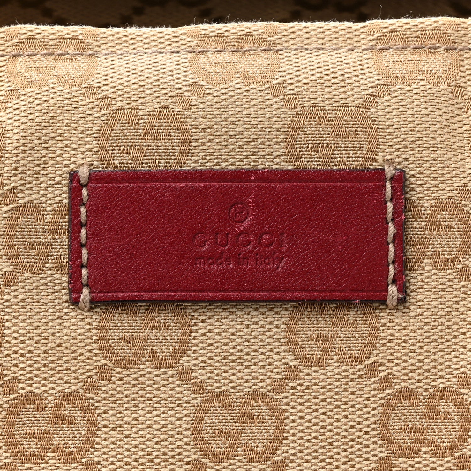 Gucci GG Monogram Large Web Handle Bucket Tote Red 11 of 19