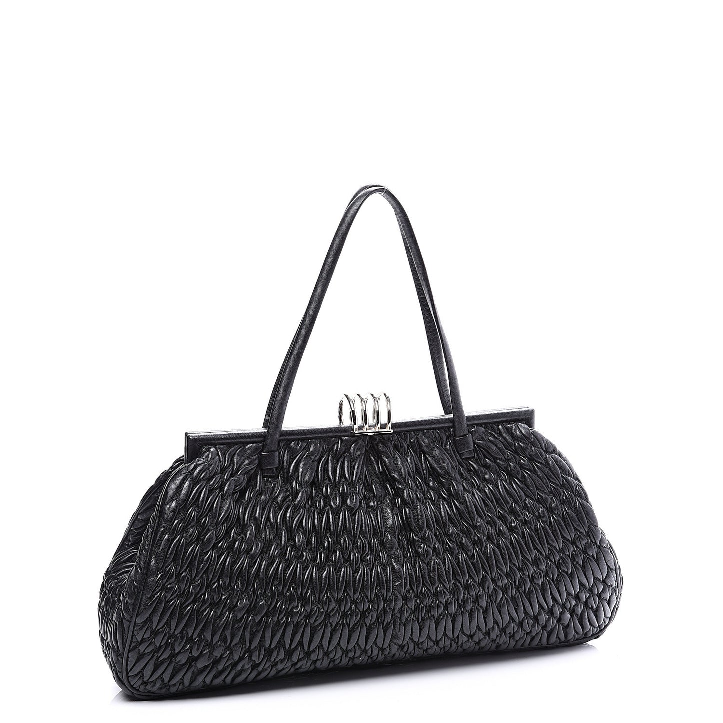 Nappa Matelasse Shoulder Bag Black