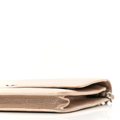 Chanel Metallic Goatskin Wallet On Chain WOC Gold 11 of 11