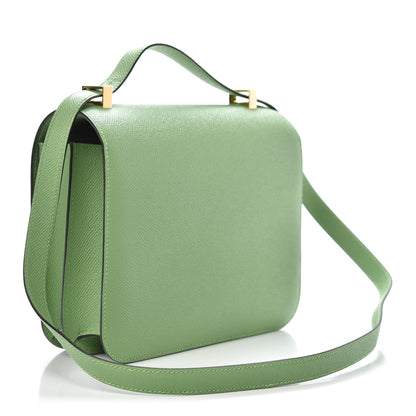 Hermes Epsom Constance 24 Vert Criquet 3 of 10