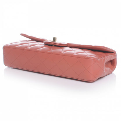 Chanel Lambskin Quilted East West Flap Coral 4 of 8