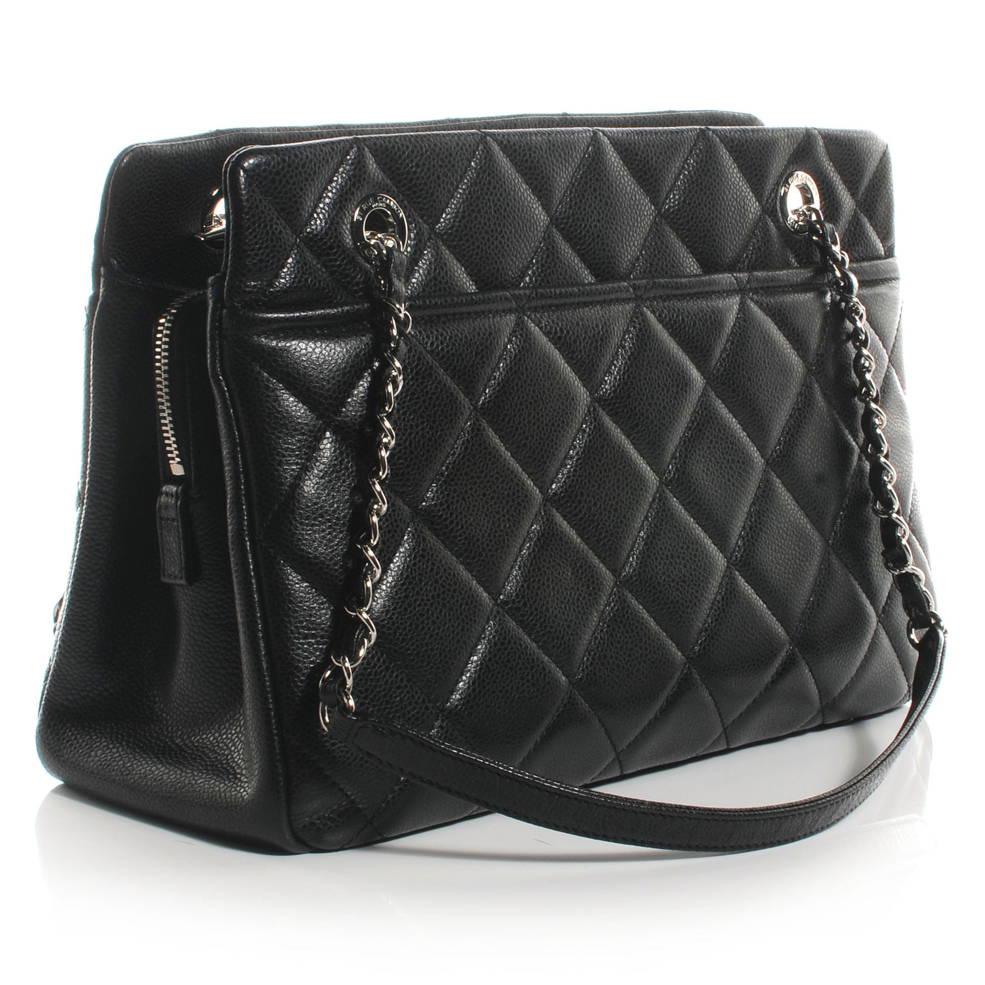 Chanel Caviar CC Timeless Tote Black 3 of 8