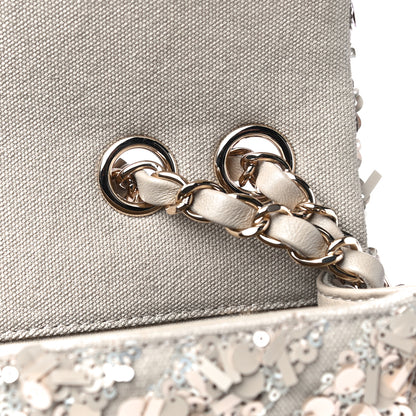 Chanel Sequins Chevron Medium Flap Gold 14 of 16