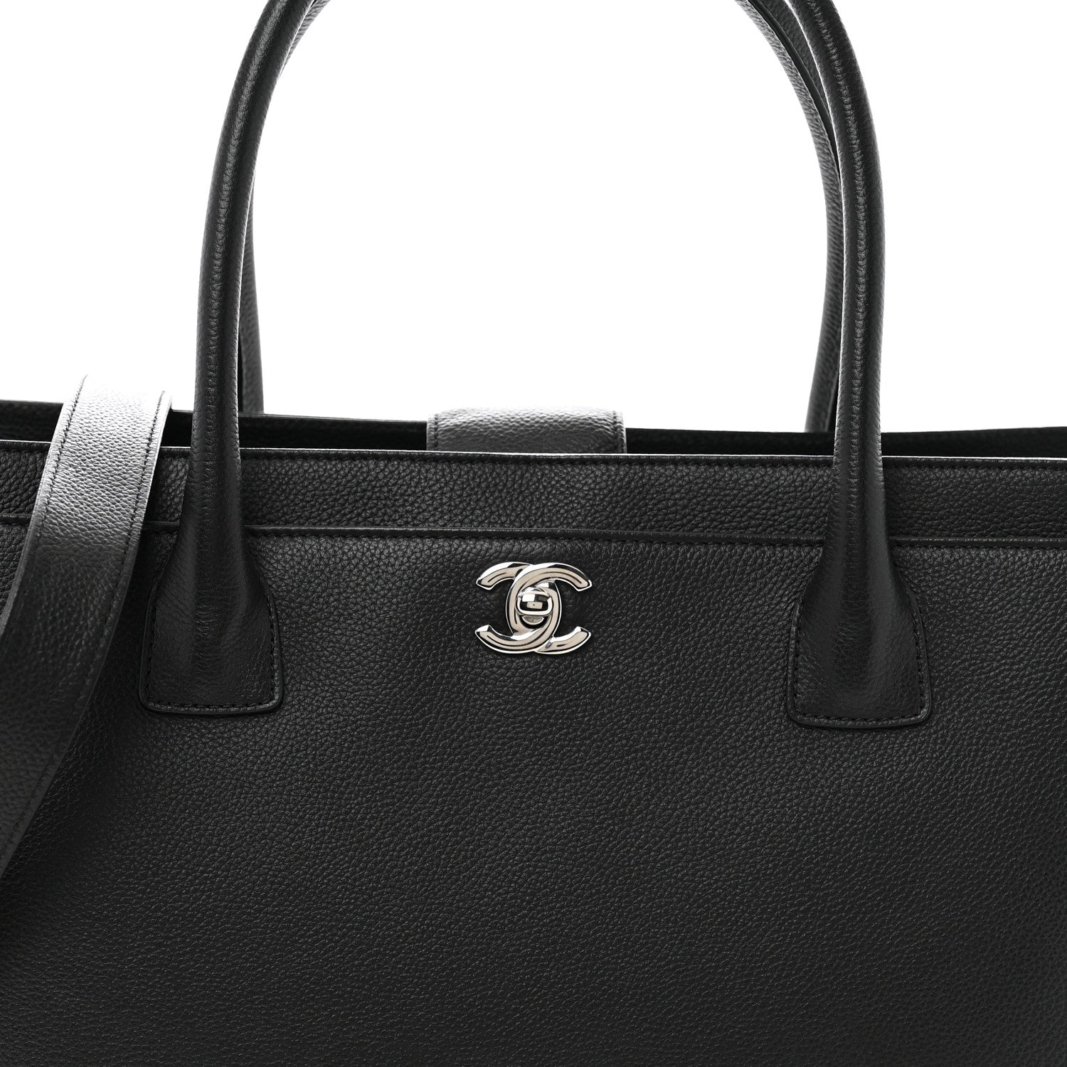 Chanel Calfskin Cerf Executive Shopper Tote Black 9 of 12