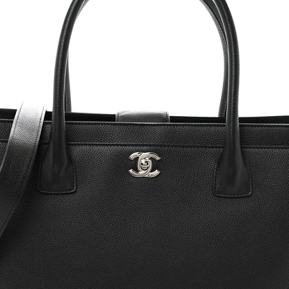 Chanel Calfskin Cerf Executive Shopper Tote Black 9 of 12
