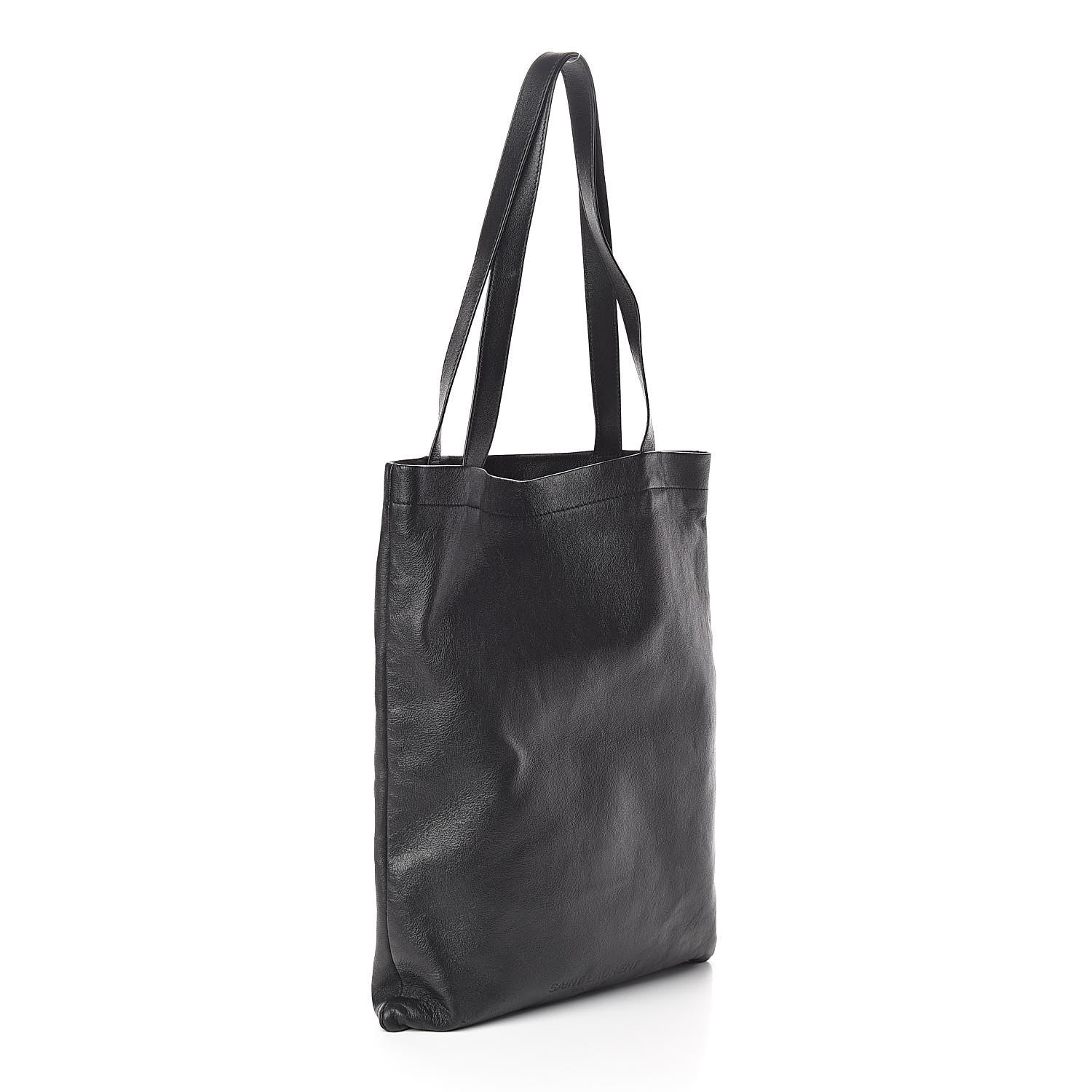 Saint Laurent Calfskin Tote Black 3 of 9