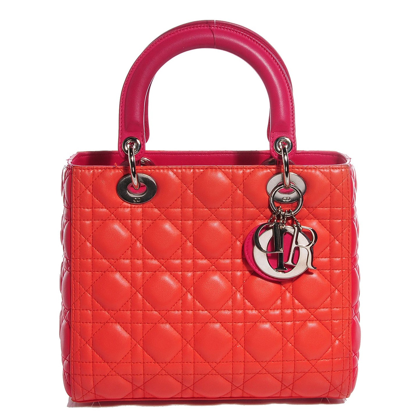 Lambskin Cannage Medium Tri-Color Lady Dior