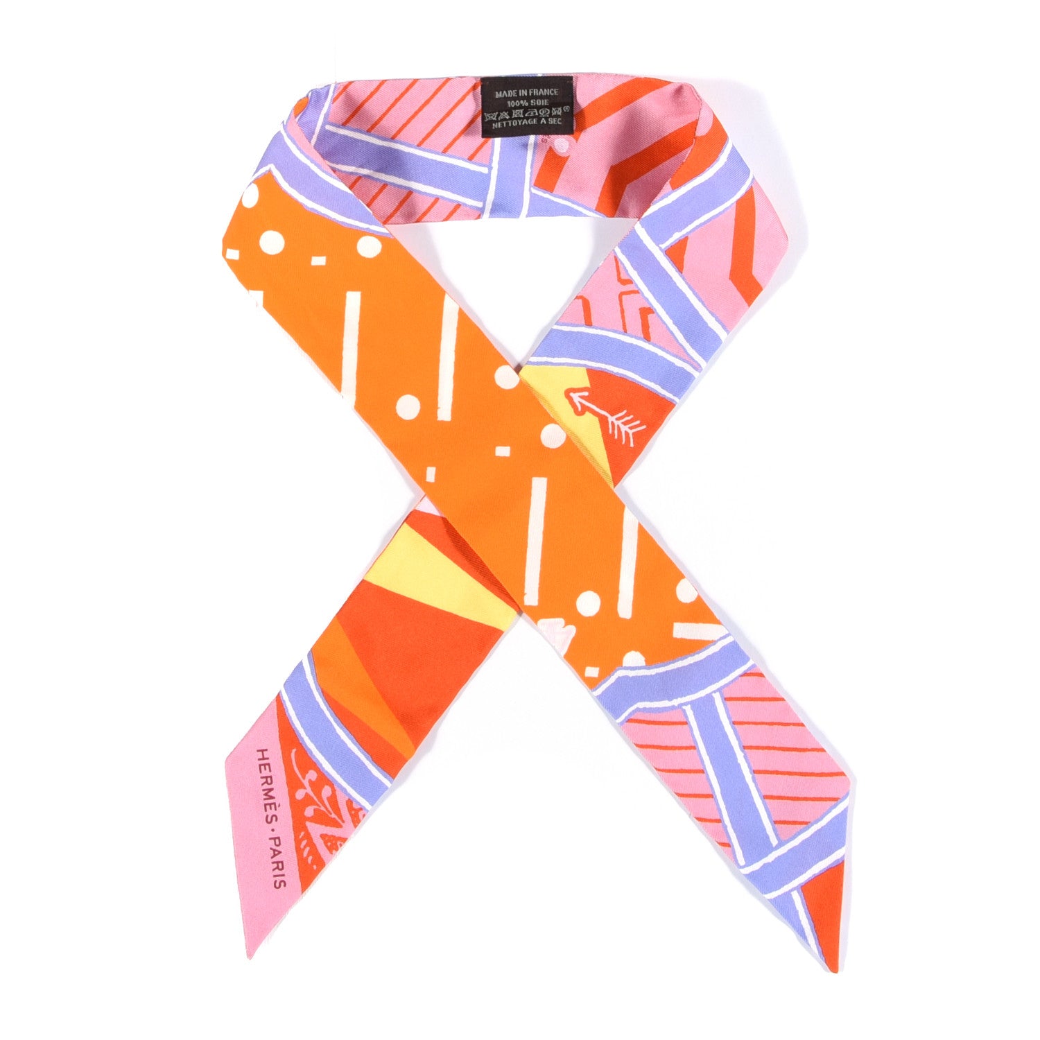 Hermes Silk Jeu de Soie Uniforme Twilly Vieux Rose Orange 1 of 3