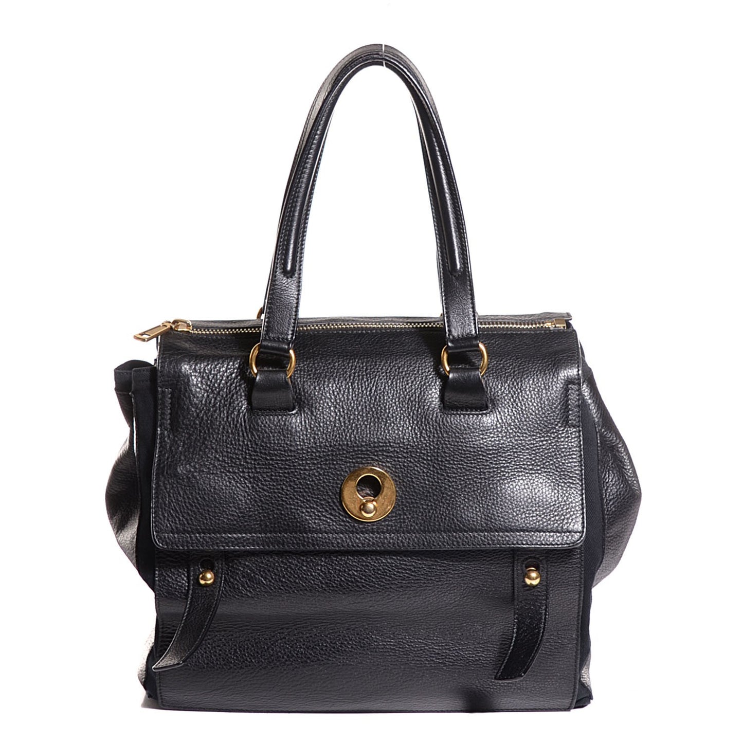 Calfskin Medium Travel Muse Two Tote Black