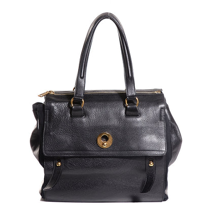 Saint Laurent Calfskin Medium Travel Muse Two Tote Black 1 of 9