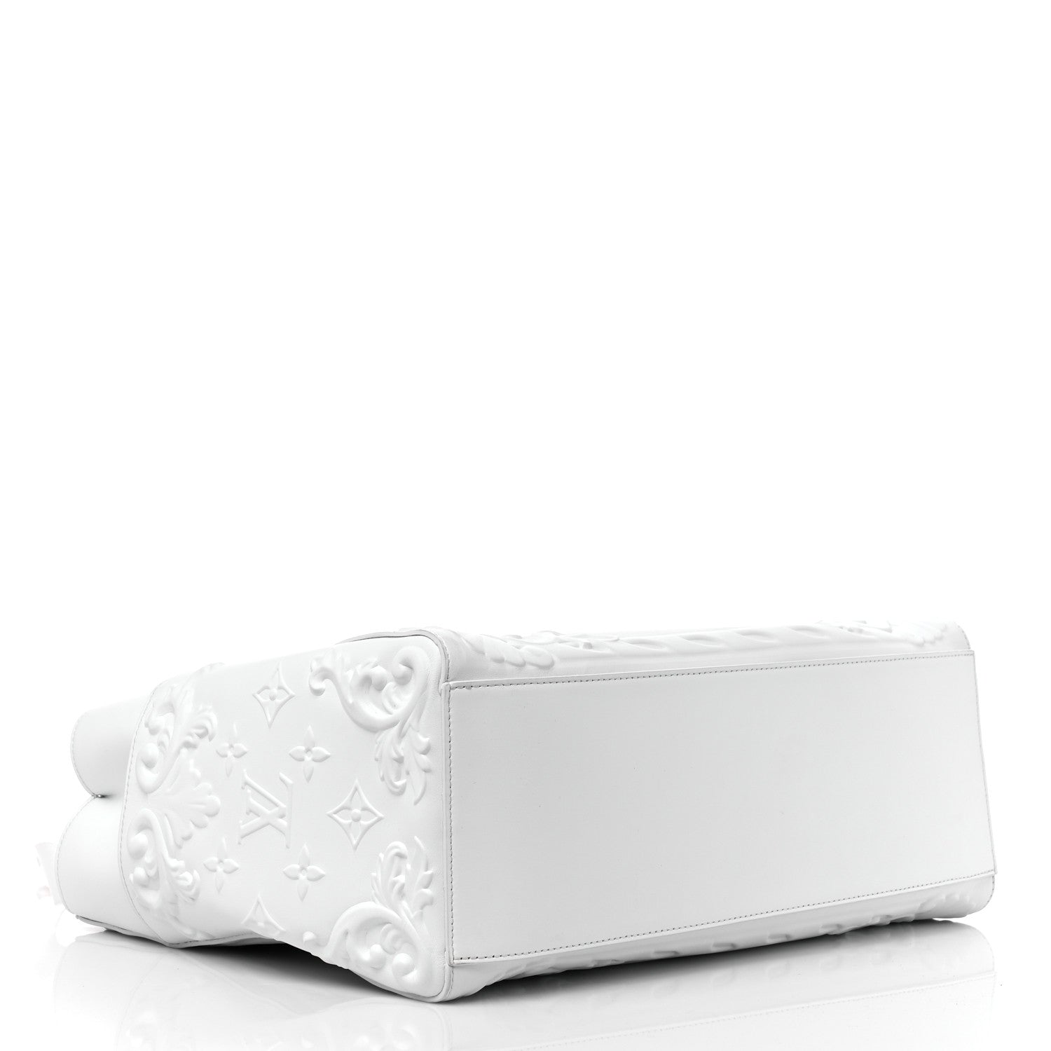 Louis Vuitton Calfskin LV Ornament Sac Plat 24H Optic White 4 of 10