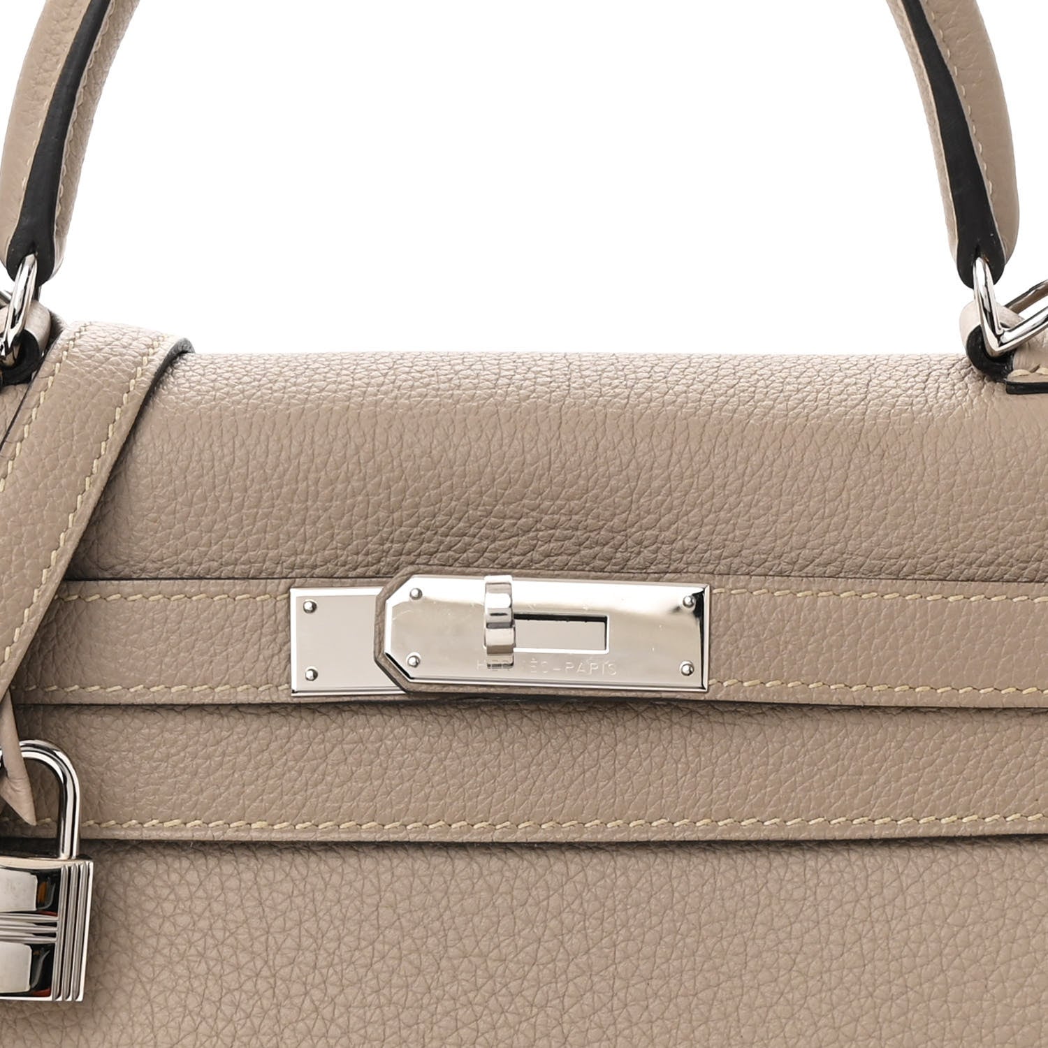 Hermes Togo Kelly Retourne 28 Gris Tourterelle 8 of 11