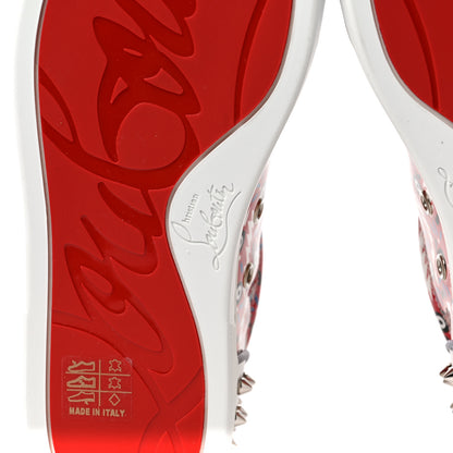 Christian Louboutin Calfskin Patent Womens Louis Junior Spikes Vieria Orlato Flat Sneakers 40 Version Multicolor 7 of 7