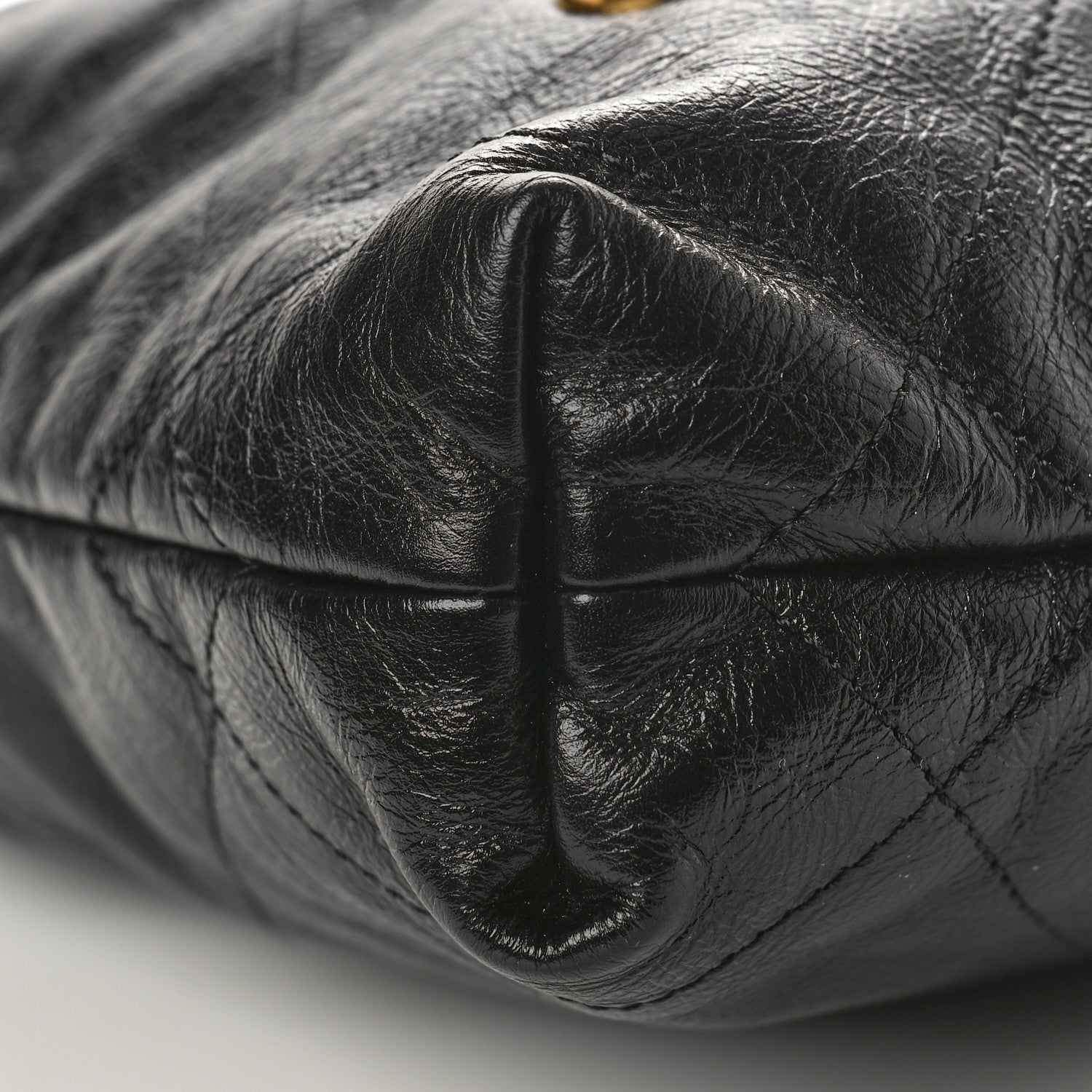 Chanel Shiny Crumpled Calfskin Quilted Pearl Mini Chanel 22 Black 8 of 9