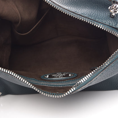 Fendi Cuoio Romano Selleria Vitello Dolce Lace Up Lei Boston Tote Tempesta Asfalto 5 of 7