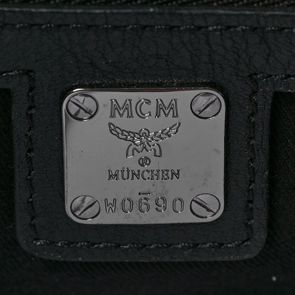MCM Calfskin Ottomar Monogram Large Klara Hobo Black Red 6 of 7