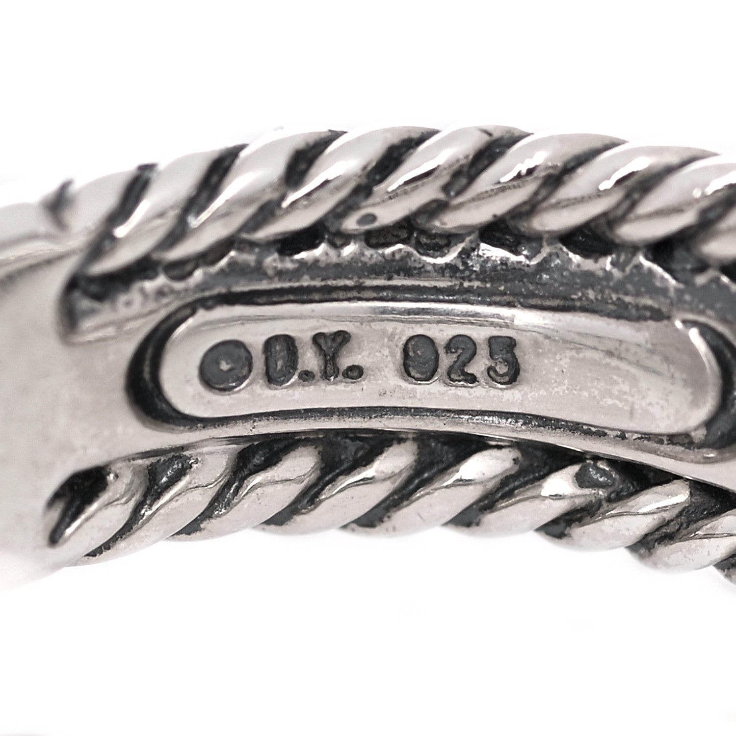 David Yurman Sterling Silver Diamond X Crossover Ring 51 5.75 4 of 4