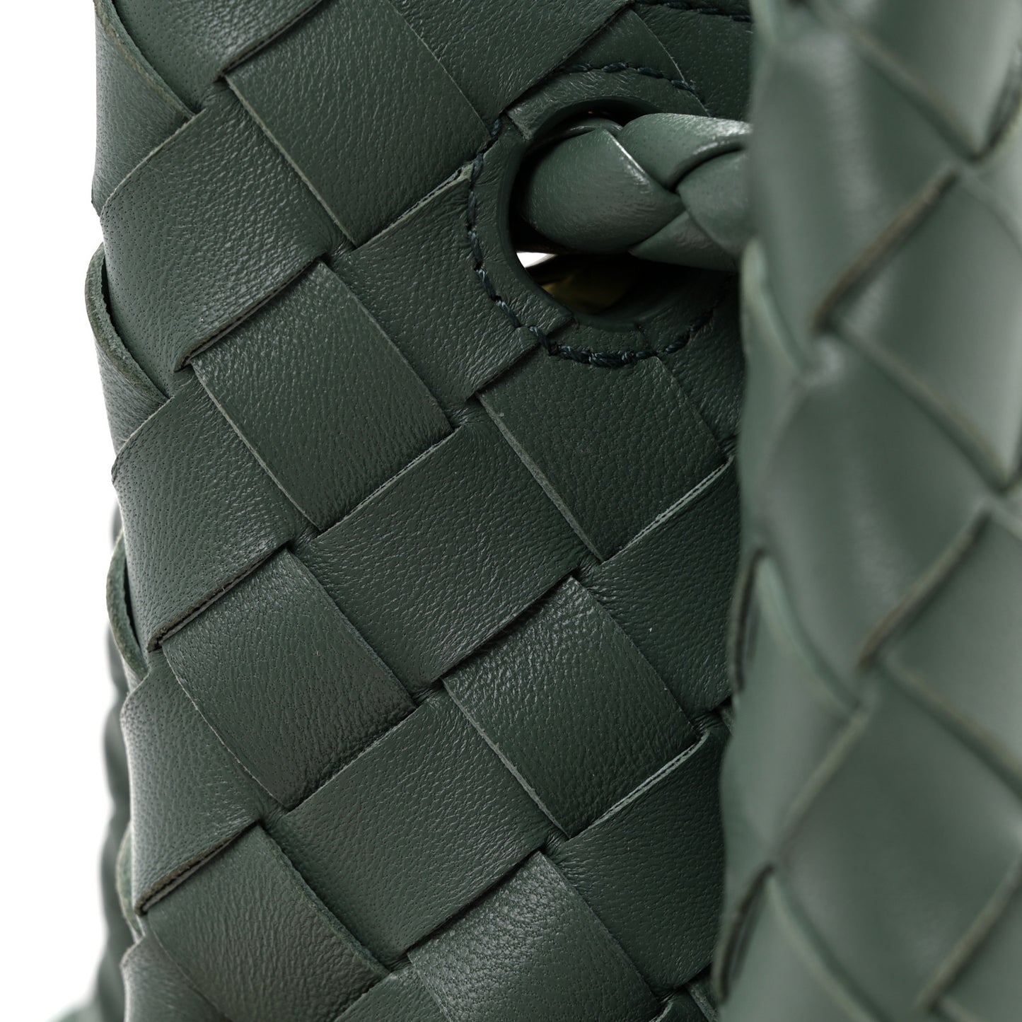 Nappa Intrecciato Medium Andiamo Shoulder Bag Aloe