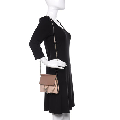 Chloe Goatskin Smooth Calfskin Mini Faye Chain Shoulder Bag Pink 2 of 10