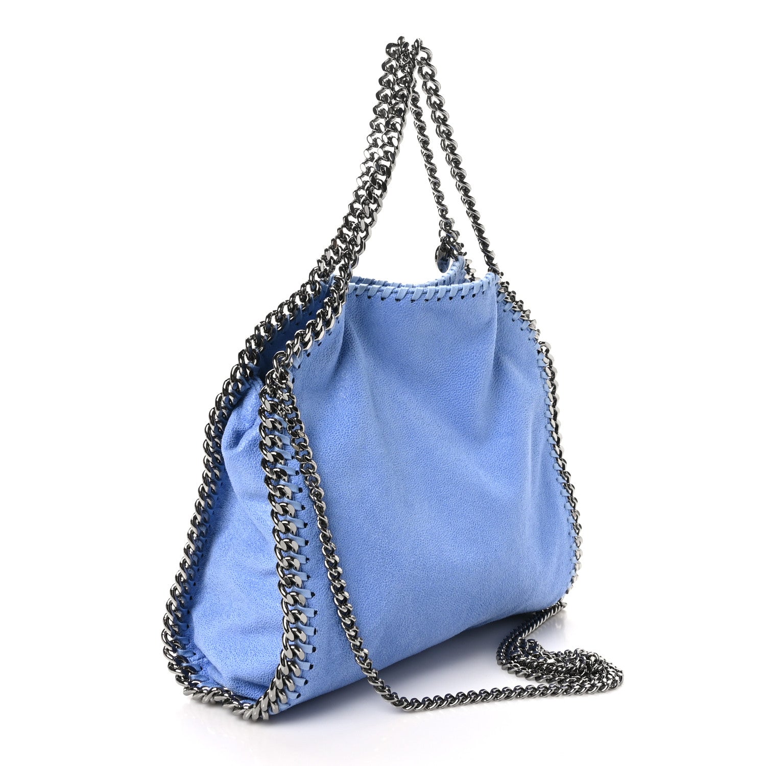 Stella McCartney Shaggy Deer Mini Falabella Fold Over Tote Cerulean 2 of 8