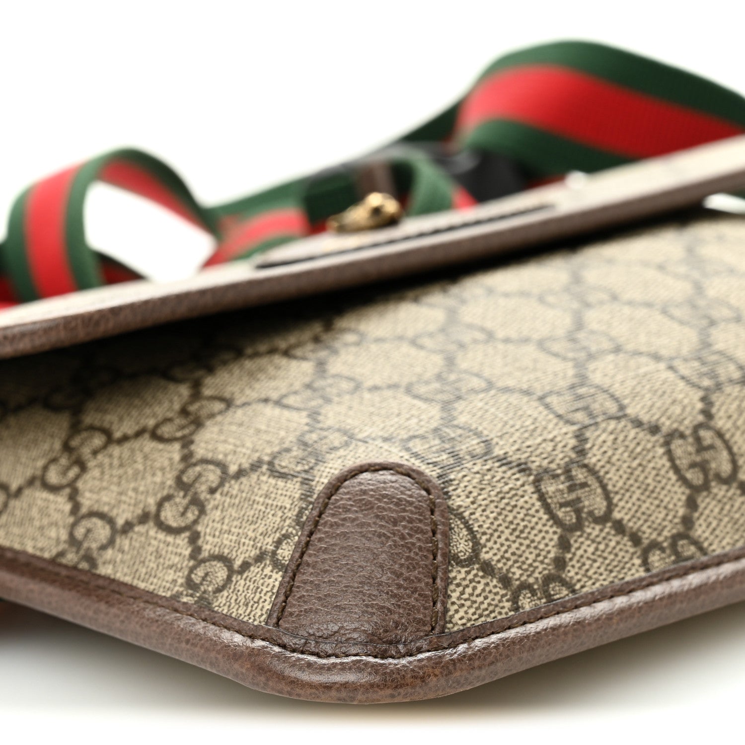 Gucci GG Supreme Monogram Neo Vintage Web Belt Bag Brown 9 of 10