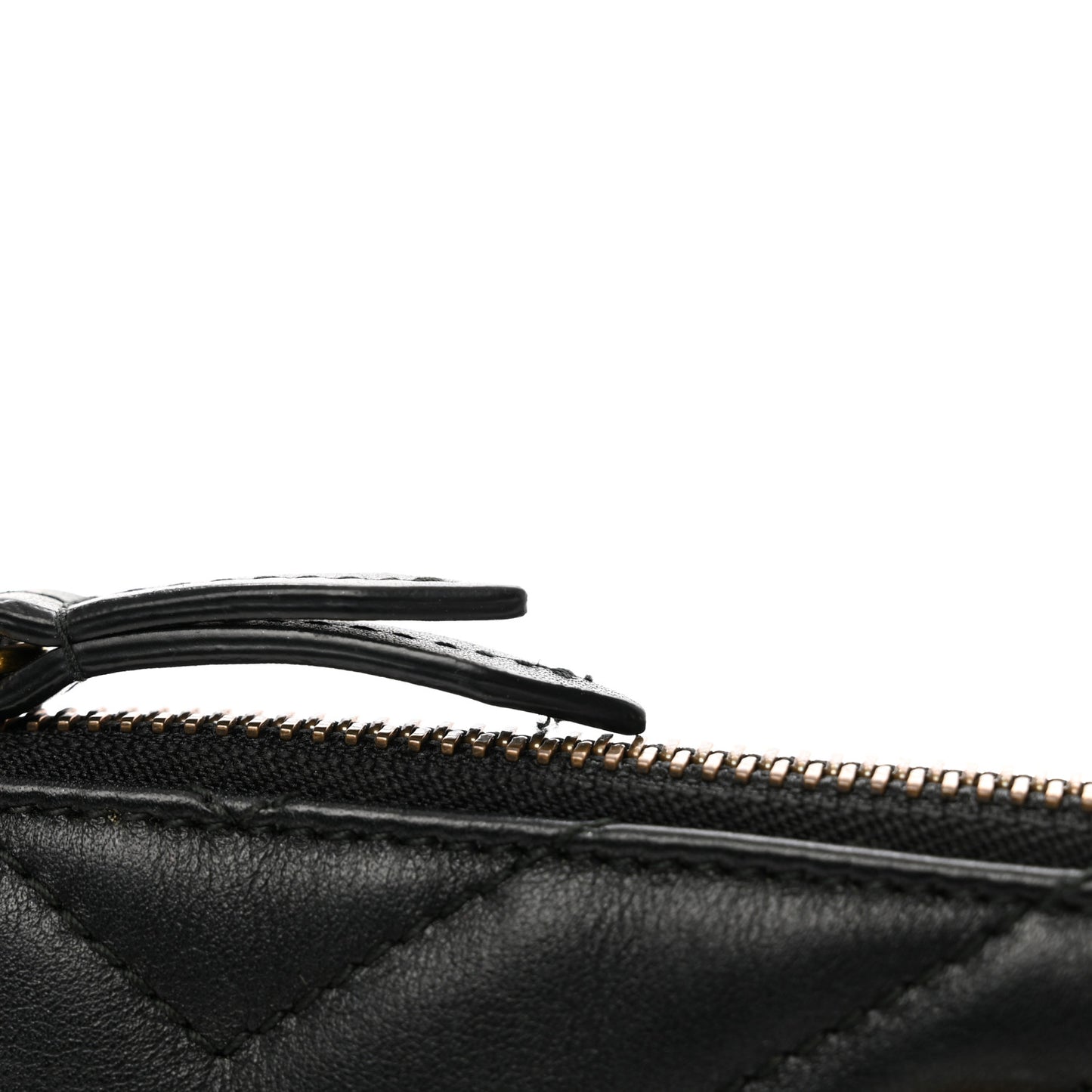 Calfskin Matelasse Mini GG Marmont Chain Bag Black