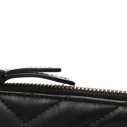 Gucci Calfskin Matelasse Mini GG Marmont Chain Bag Black 12 of 12