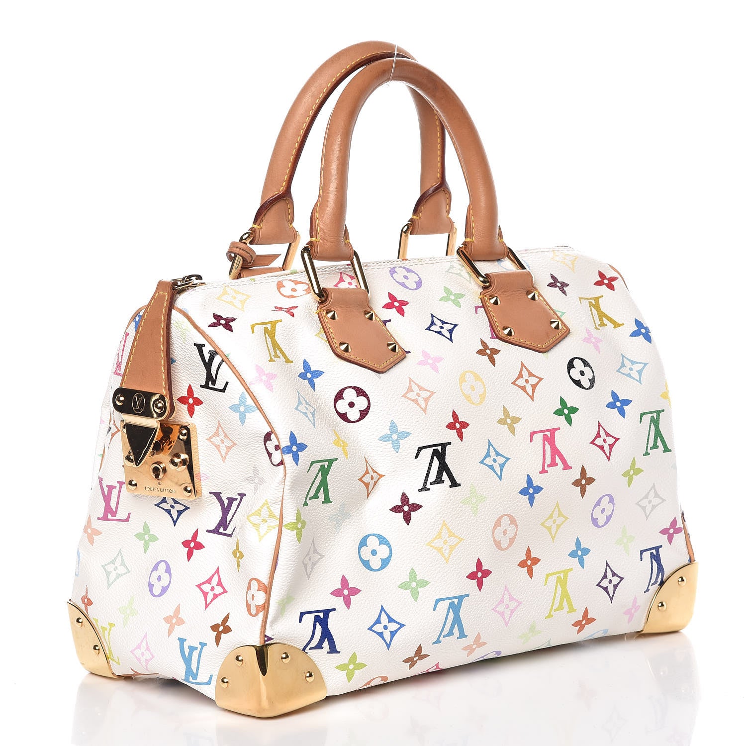 Louis Vuitton Monogram Multicolor Speedy 30 White 3 of 16