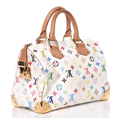 Louis Vuitton Monogram Multicolor Speedy 30 White 3 of 16