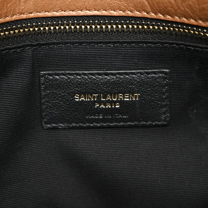 Saint Laurent Crinkled Calfskin Matelasse Monogram Medium Niki Chain Satchel Caramel 7 of 10