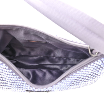 Prada Satin Crystal Mini Re-Edition 2000 Bag Glicine 5 of 12