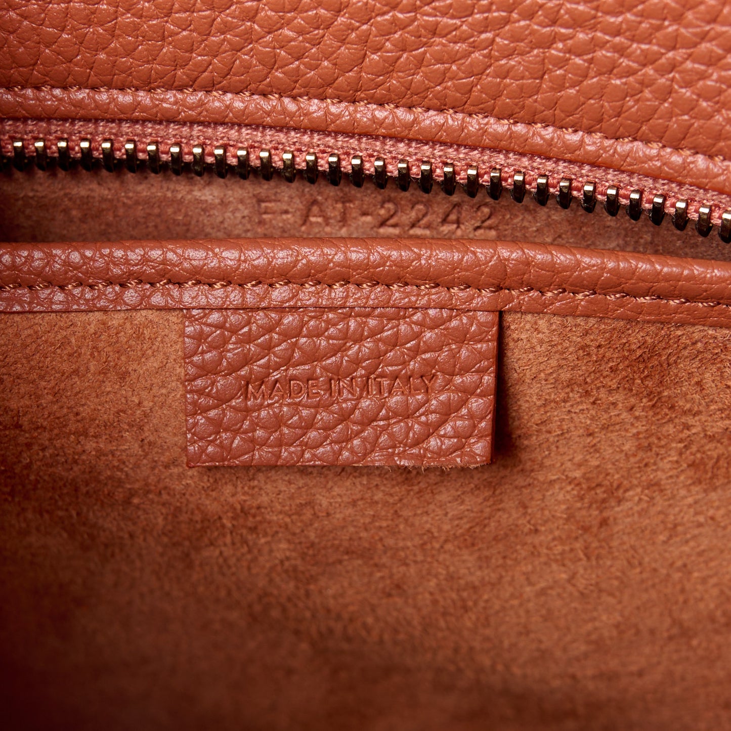 Drummed Calfskin Nano Luggage Lychee