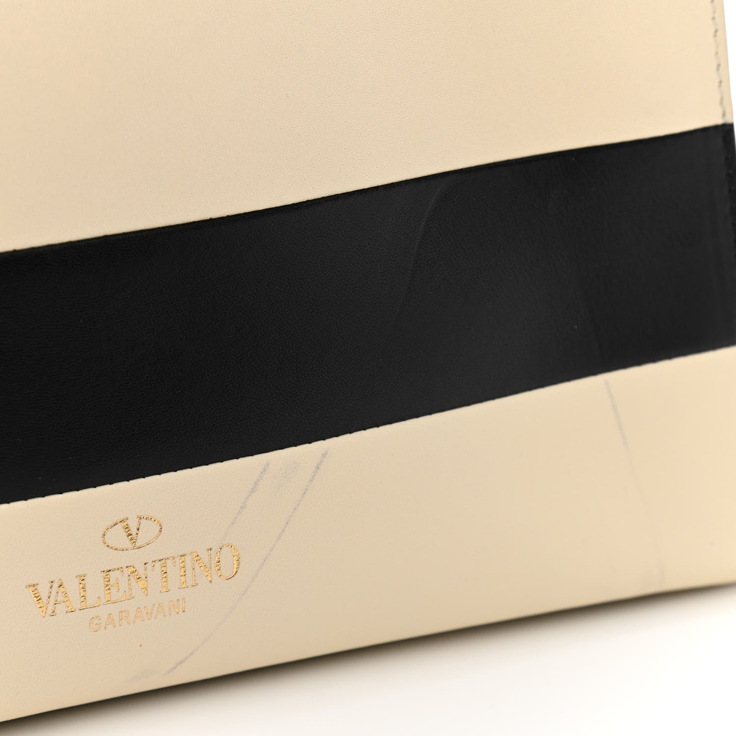 Valentino Garavani Nappa Striped Medium My Rockstud Frame Bag Black Light Ivory 13 of 13