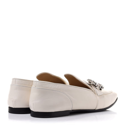 Jimmy Choo Nappa Crystal Mani Flat Loafer 39.5 Latte 4 of 12