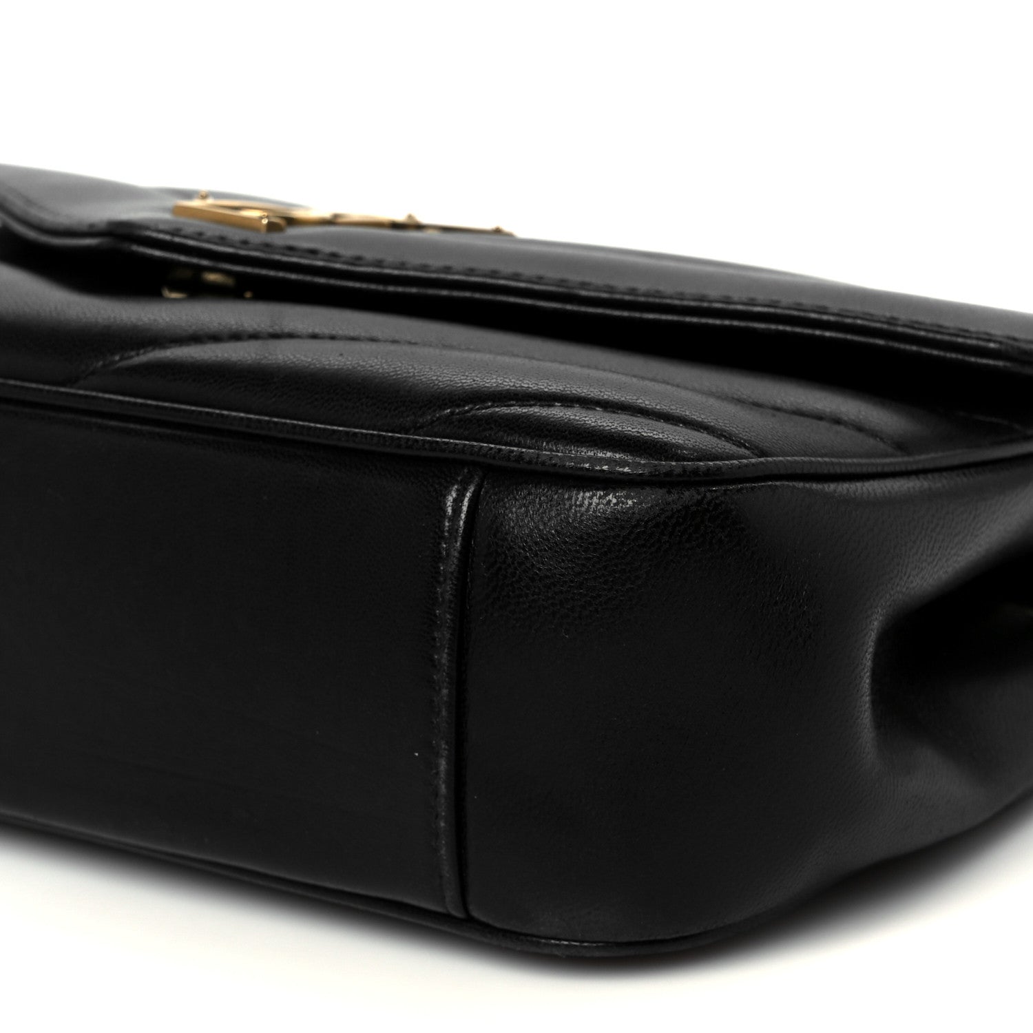 Saint Laurent Lambskin Chevron Quilted Small Loulou Black 13 of 13