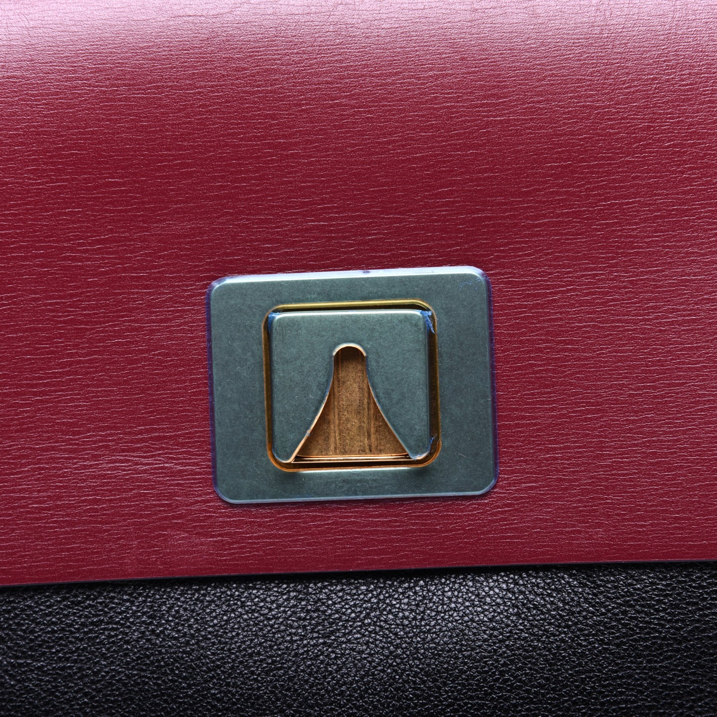Smooth Calfskin Medium Vring Shoulder Bag Rouge Pur Cerise Black