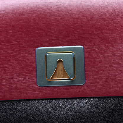 Valentino Garavani Smooth Calfskin Medium Vring Shoulder Bag Rouge Pur Cerise Black 15 of 19