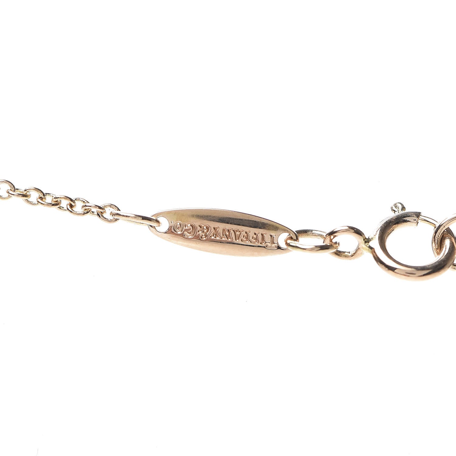 Tiffany 18K Rose Gold Diamond Elsa Peretti Open Heart Pendant Necklace 5 of 8