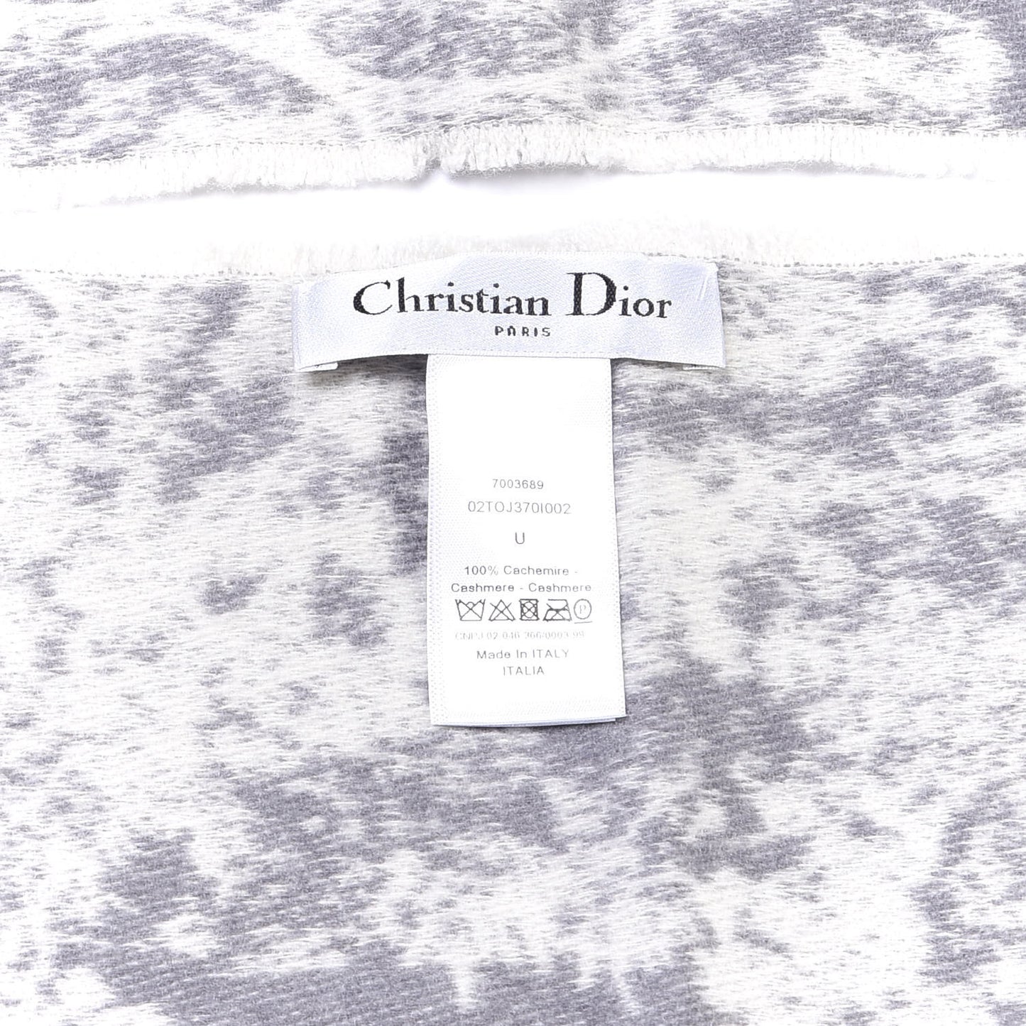 Cashmere Toile De Jouy Poncho Grey