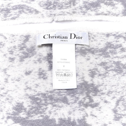 Christian Dior Cashmere Toile De Jouy Poncho Grey 4 of 4