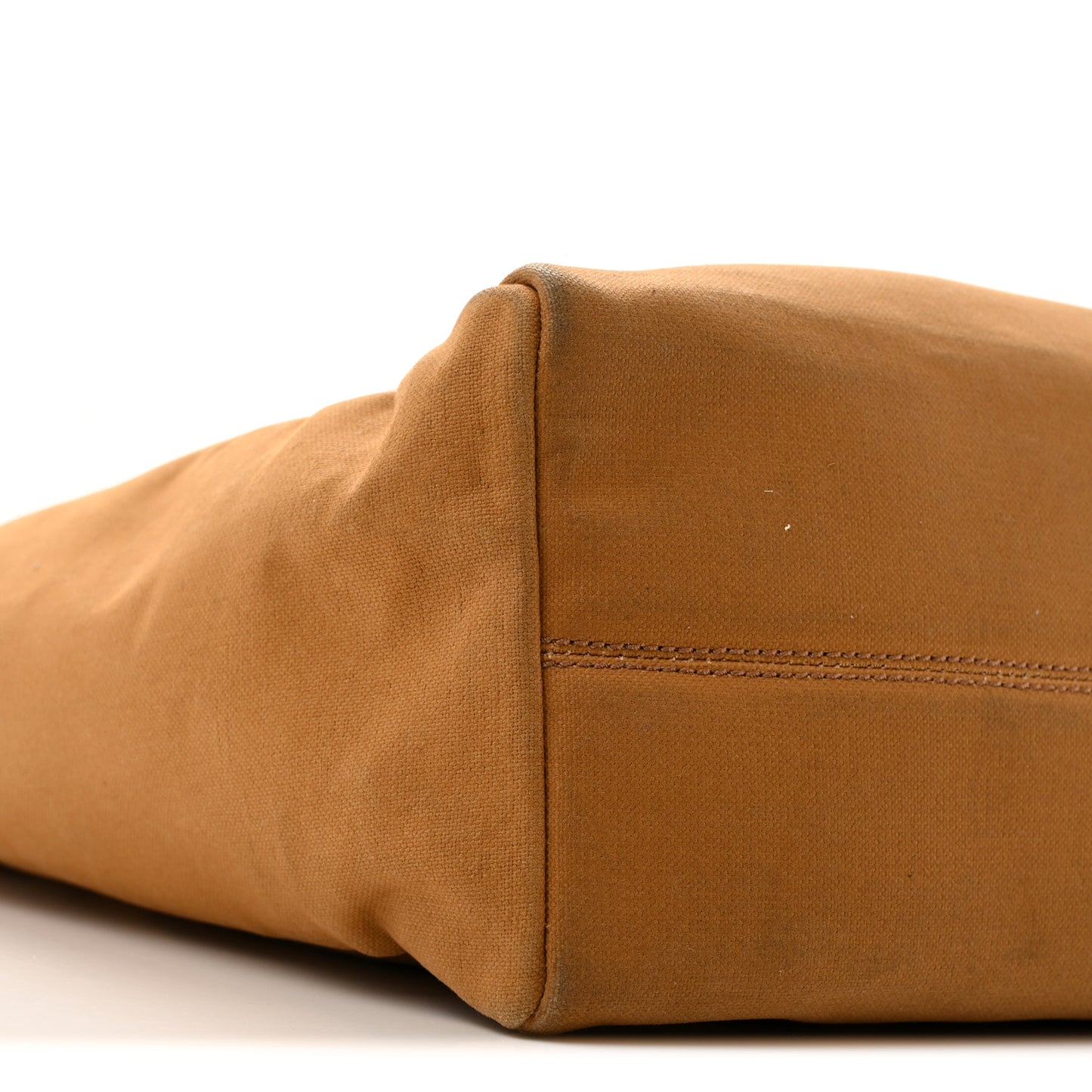 Canvas Calfskin Tote Light Brown