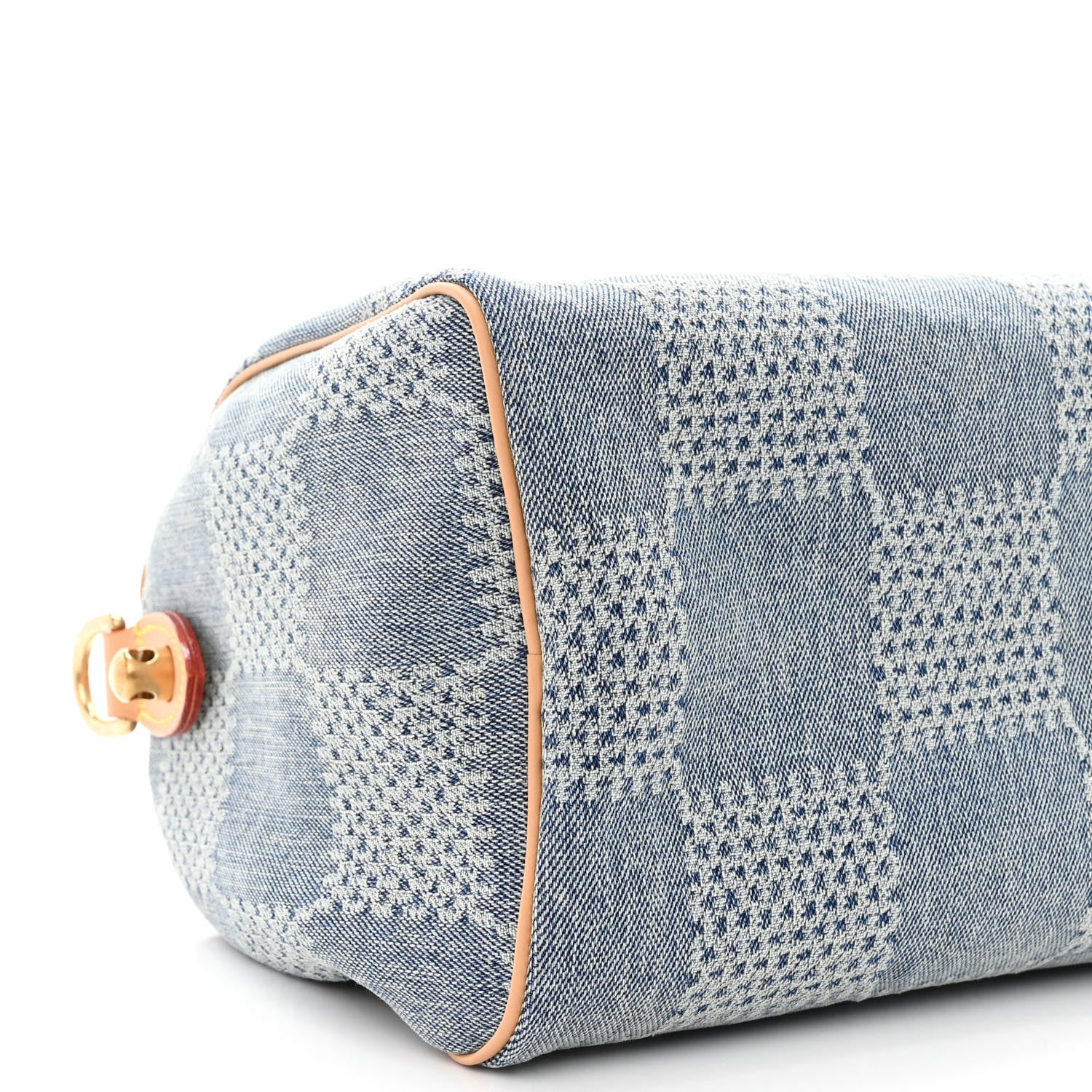 Louis Vuitton Damier Denim 3D Speedy Bandouliere 25 Bleu 9 of 10